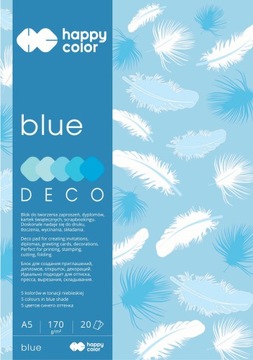 Blok Happy Color A4 20x170g DECO blue
