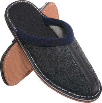 ТАПОЧКИ МУЖСКИЕ ВОЙЛОЧНЫЕ графит 46