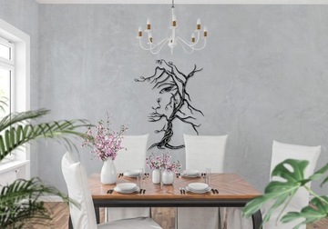 DEKORACJA AŻUROWA Z DREWNA OZDOBA ŚCIENNA 3D OBRAZ KOBIETA OBRAZ DO SALONU