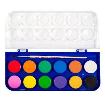 Краски акварельные школьные 12 цветов Kidea FA12KKA