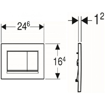 Кнопка смыва Geberit Sigma30, матовый черный