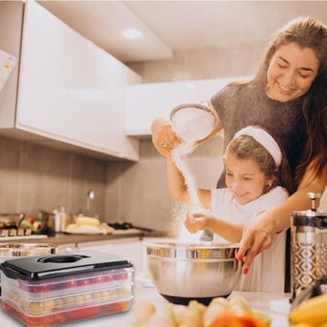 Трехуровневый контейнер-органайзер для мяса и сыров.