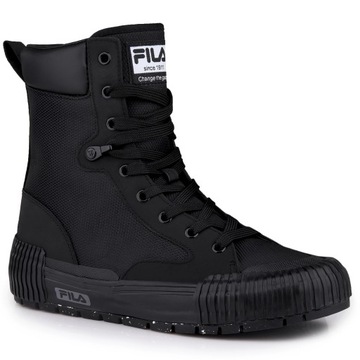 Buty, trampki damskie Fila CITYBLOCK high wmn Black Ocieplane