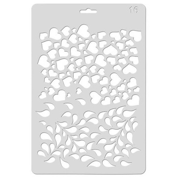Maska SZABLON plastikowy Serca 17,5x26cm