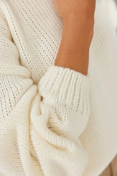 SWETER DAMSKI SWETEREK KOBIECY CIEPŁY GIGI OFF WHITE UNIWERSALNY