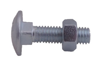 M8x30 ŚRUBA ZAMKOWA GRZYBKOWA + NAKRĘTKA 100 kpl