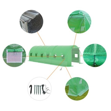 Садовая пластиковая туннельная теплица 6м2 фольга TF03G 3x2m Зеленый