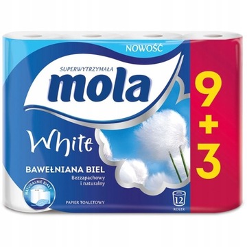 Mola papier toaletowy 9+3 biały