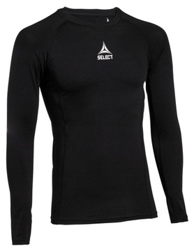 SELECT Koszulka Termoaktywna LS black czarna DŁUGI rękaw - S