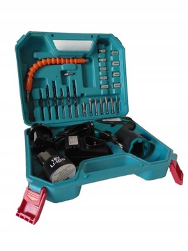 ОТВЕРТКА АККУМУЛЯТОРНАЯ ДРЕЛЬ, 2 РАЗЪЕМА ДЛЯ АККУМУЛЯТОРОВ, НАБОР СВЕТОДИОДНЫХ НАСАДОК, 18 В