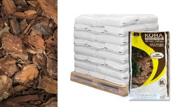 PALETA 42SZT. KORA SOSNOWA OGRODOWA UNIWERSALNA 0-60MM PODŁOŻE PRZESIEWANA