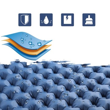 ДВОЙНОЙ СКЛАДНОЙ НАДУВНЫЙ МАТРАС С НАСОСОМ ПОРТАТИВНАЯ СПАЛЬНАЯ КРОВАТЬ