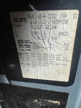 KAPOTA KRYT MOTORU BARVA LB5N VW BORA 98-05