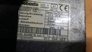 WEBASTO MAZDA MPV 2.0D 9003891B