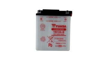AKUMULATOR YUASA MOTOCYKLOWY YB12A-B 12V 12Ah 150A