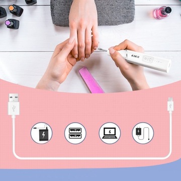 Мини-фрезерный станок для ногтей, маникюрный набор, 15000 об/мин