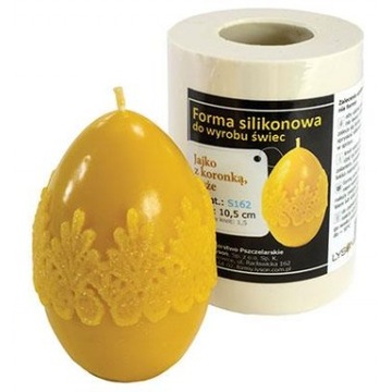 Forma silikonowa do świec - Jajko z koronką duże
