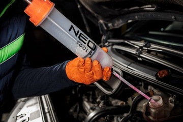 НЕО ШПРИЦ МАСЛЯНЫЙ ВСАСЫВАТЕЛЬ ТОРМОЗНАЯ ЖИДКОСТЬ ТОПЛИВО 500 МЛ РУЧНАЯ ВСАСЫВКА