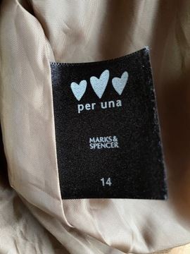 MARKS&SPENCER Per Una żakiet 42 bawełna karmel