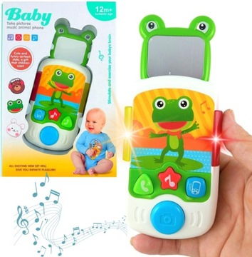 TELEFON EDUKACYJNY MALUCHA ŚWIATŁO DŹWIĘK ŻABKA