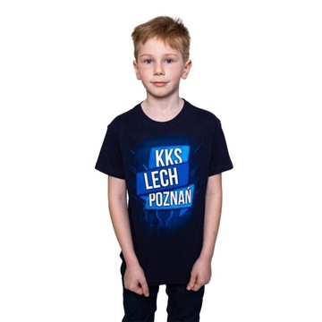KOSZULKA DZIECIĘCA KKS LECH POZNAŃ SKRZYDEŁKO GRANATOWA 116