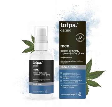 Balsam do twarzy i ogolonej skóry głowy silnie nawilżający TOŁPA 75 ml