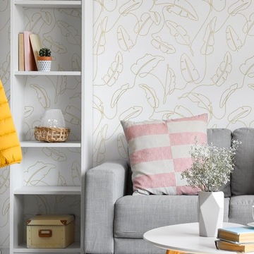 ОБОИ ТРОПИЧЕСКИЕ ЛИСТЬЯ СОВРЕМЕННЫЕ ЛИНИИ 5428al