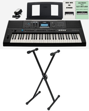 YAMAHA PSR-E473 Keyboard ze Statywem i Zasilaczem