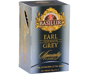 Herbata czarna BASILUR EARL GREY cytrusowa CEJLOŃSKA torebki - 25 x 2 g