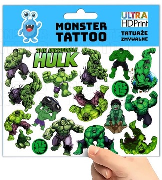 МОЮЩИЕСЯ ВРЕМЕННЫЕ ТАТУ ДЛЯ ДЕТЕЙ ДЕТСКИЙ ХАЛК ОРИГИНАЛЬНЫЕ ДИЗАЙНЫ