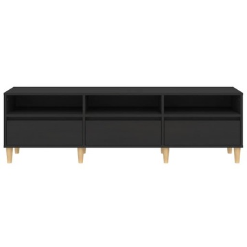 vidaXL Подставка для ТВ, черная, 150x30x44,5 см, материал дерево