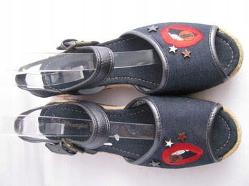 WRANGLER sandały espadryle 40 (26cm) jeans