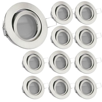 10 SZTUK OCZKO SUFITOWE LED 230V 7W OKRĄGŁE CIEPŁA