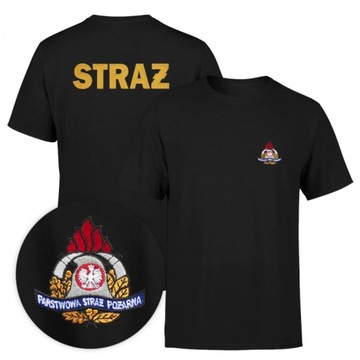 S39 - XL /Koszulka PSP nowe logo STRAŻ t-shirt