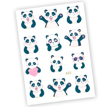 NAKLEJKI dla dzieci NAGRODY MOTYWACYJNE PANDA 433