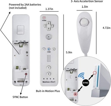 Контроллер TechKen для Wii Motion Plus Nunchuck