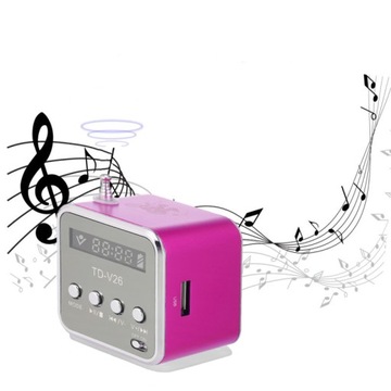 ПОРТАТИВНЫЙ АККУМУЛЯТОРНЫЙ FM-РАДИО СО СВЕТОДИОДНЫМ ДИНАМИКОМ, РОЗОВЫЙ