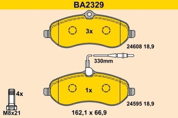 Barum BA2329 Zestaw klocków hamulcowych, FIAT Scudo