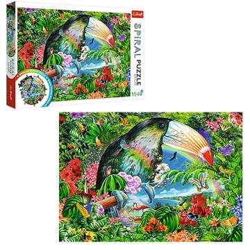 Puzzle 1040 Spiral puzzle Tropikalne zwierzęta Tre