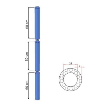 ПЕННАЯ ГУБКА ДЛЯ БАТУТНЫХ СТОЛБОВ 8 x 180см