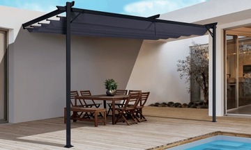 Pergola tarasowa przyścienna 390/270 Anthracite/Grey