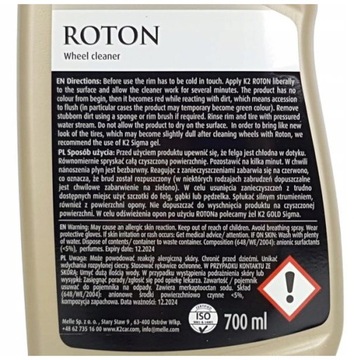 K2 Roton płyn do mycia felg aluminiowych 700ml