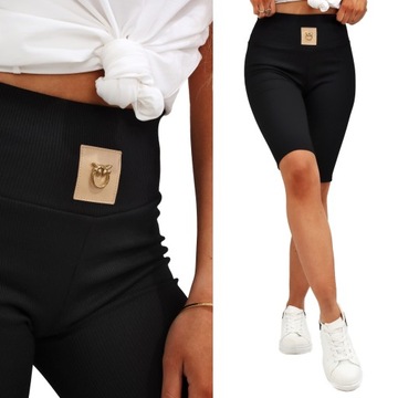 LEGGINSY DAMSKIE GETRY KOLARKI 42/44 XL/XXL CZARNE