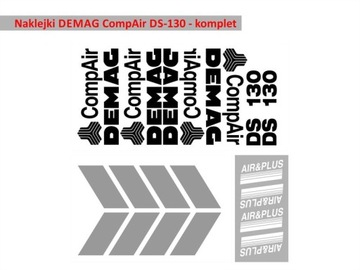 KOMPLET naklejek DEMAG CompAir DS130 naklejki