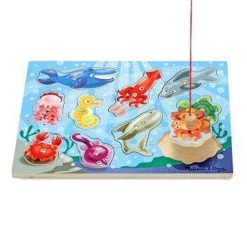 Łowienie rybek Puzzle z Wędką magnetyczne rybki wędka Melissa and Doug