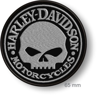 NASZYWKA termo HARLEY DAVIDSON czaszka 65mm - haft