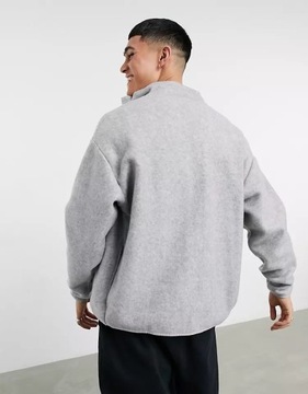 Asos Design Szary rozpinany polar L