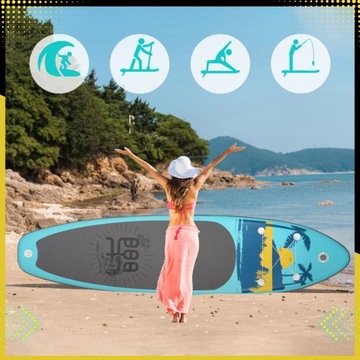 SUP BOARD ДЛЯ ПЛАВАНИЯ 335 CM Надувная доска с веслом и лопастным насосом
