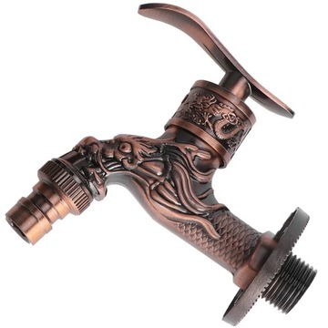 Ретро латунный смеситель для улицы, швабра, винтажная раковина для бассейна