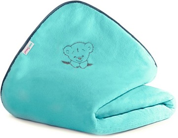 KOCYK POLAROWY NIEMOWLĘCY 75x100 cm BABYMAM MIĘKKI I CIEPŁY PLUSZOWY HAFT